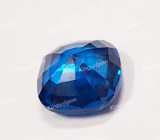 Bague Argent Sterling 925/1000 Perles Verre Bleu Irisé - Taille 62 - Neuve