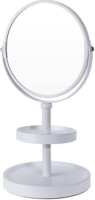 2 Funzione di ingrandimento Specchio per Il Trucco Argento ClookYuan 828t Specchio per Trucco da Specchio in Metallo Coreano Specchio da Trucco Specchio Rotante da Tavolo 1 