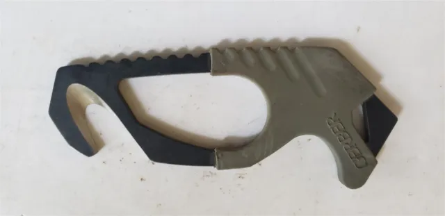 Gerber Strap Cutter Glass Breaker Seat Belt MOLLE Green Rescue Knife Tool