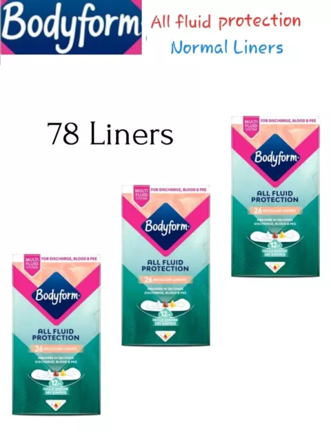 Bodyform All fluid protection Dailies Normal Panty Liners - 78 Liners