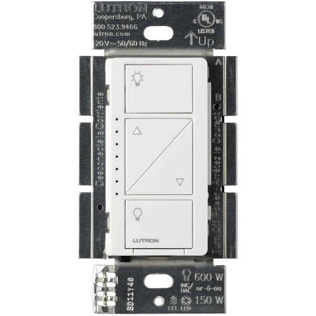 LUTRON CASETA WIRELESS Smart Lighting Dimmer Switch PD6WCLWHR NEW
