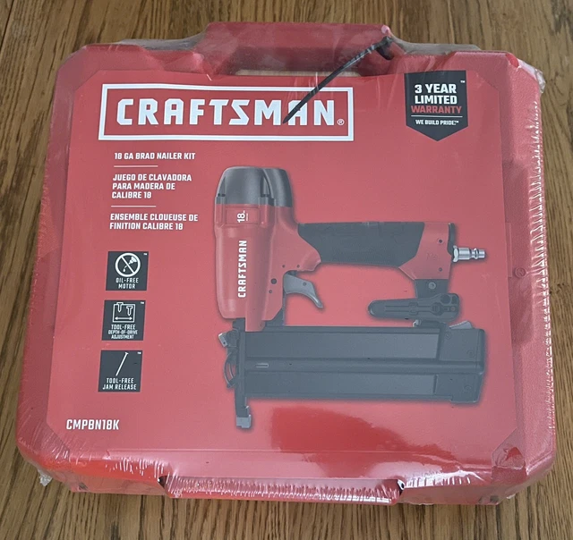 CRAFTSMAN CMPBN18K PNEUMATIC Brad Nailer. Air Brad Nailer. New In Box