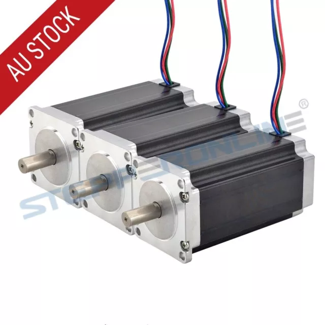 3PCS Nema 23 Stepper Motor 3Nm(425oz.in) 4.2A 10mm Shaft 113mm CNC Milling Lathe