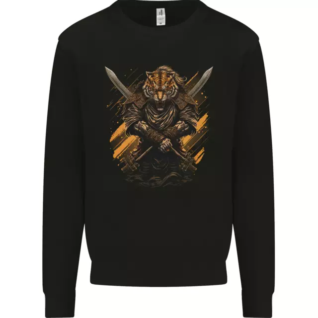 Tiger Warrior Fantasy MMA Martial Arts Mens Sweatshirt Jumper
