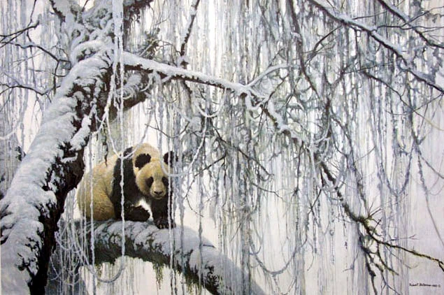Robert Bateman Winter Filigree Giant Panda
