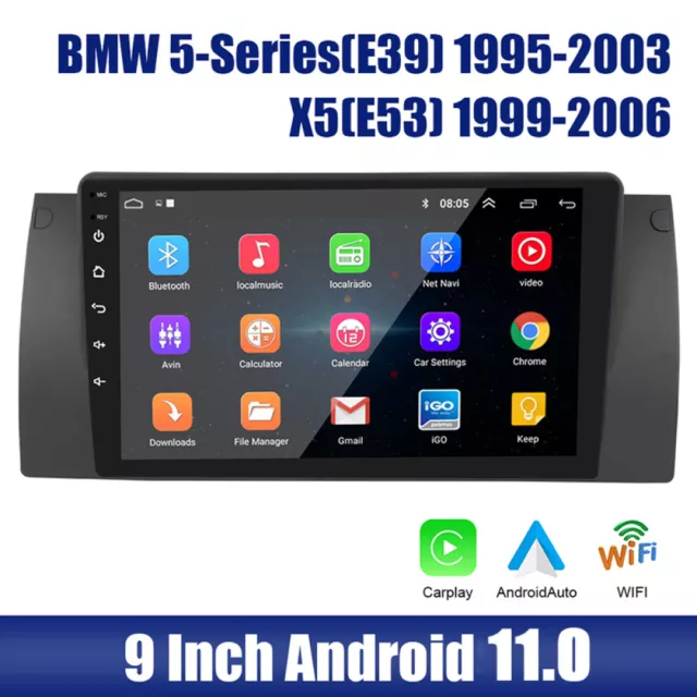 Android 11 Car Stereo Radio For BMW 5 Series E39 E53 M5 X5 Navi WiFi Bluetooth