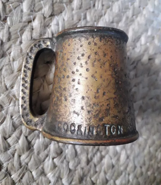 Vintage Cockington Solid Brass Heavy Mini Barrel Pitcher Mug 1970s Collectable 