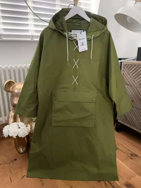 Barbour x Alexa Chung Green Waterproof Pip Hooded Jacket Coat UK 10 EU 36 US 6