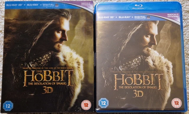 The Hobbit The Desolation Of Smaug Blu-Ray 3D + Lenticular Slip Cover New Sealed