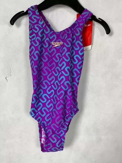 Speedo Monogram Allover Splashback Purple Age 6 Years TD029 GG 11