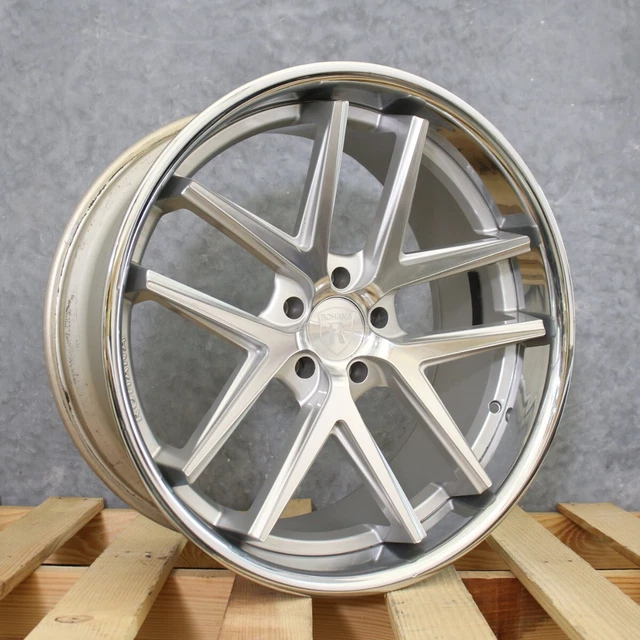 Rohana RC9 Silver Machined Chrome SS Lip 22x10.5 +20 5x120 Wheel Single Rim Rohana RC9 Silver Machined Chrome SS Lip 22x10.5 +20 5x120 Wheel Single Rim