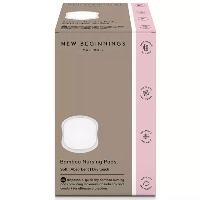 New Beginnings Bamboo Breast Pads 80 Pack