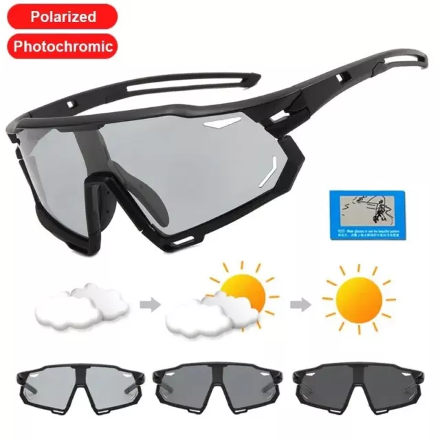 Photochromic Sports Glasses Men Woman Polarized Bike Eyewear Mountain MTB