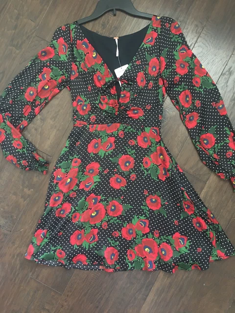 Free people morning clearance light printed mini dress