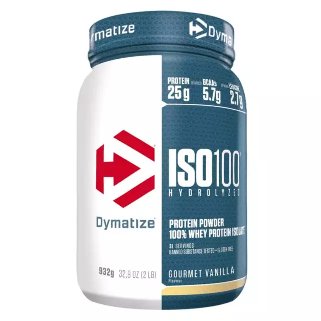 (50,32 EUR/kg) Dymatize Iso 100 Idrolizzato 932 g Proteine div. Sapori