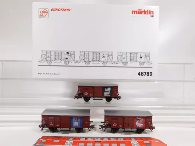 DN807-1# Märklin H0 AC 48789 Wagon Set Historical Brands DB Nem Kk Kkk Mint+Box