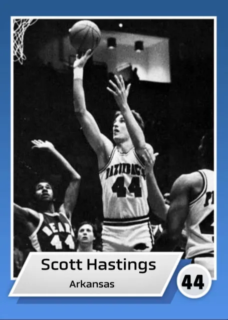 Custom Novelty Basketball Card Scott Hastings Arkansas Blank Back
