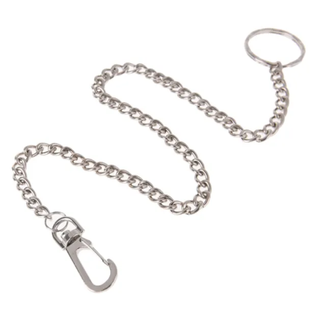 Extra Long Strong Metal hipster Key Wallet Belt Ring Clip Chain keychain y-wf