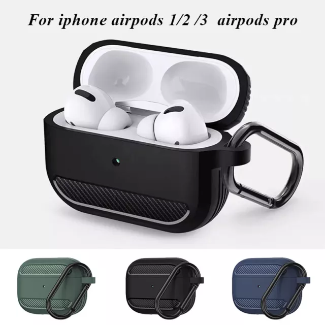 Housse De Protection En Fibre De Carbone Apple Airpod Pour Airpods 1 2 3 Pro R