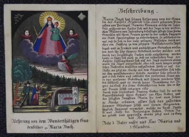 Andachtsbild  MARIA BUCH - Wallfahrt ; holy card , santino - Litho  #194
