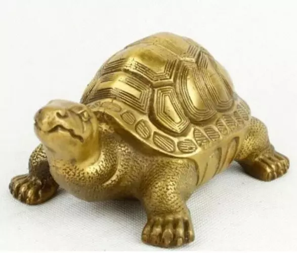 Copper Statue Brass Copper Tortoise Furnishing Articles Chinese Style Turtle