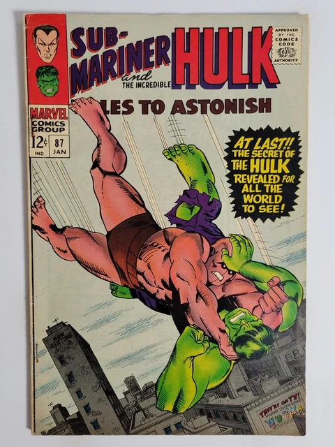 TALES to ASTONISH #87 (VG+) 1967 SUB-MARINER! INCREDIBLE HULK! SILVER AGE MARVEL