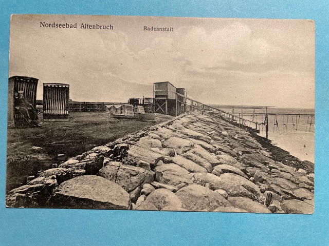 Alte AK von Nordseebad Altenbruch, Badeanstalt, Cuxhaven, nicht gelaufen