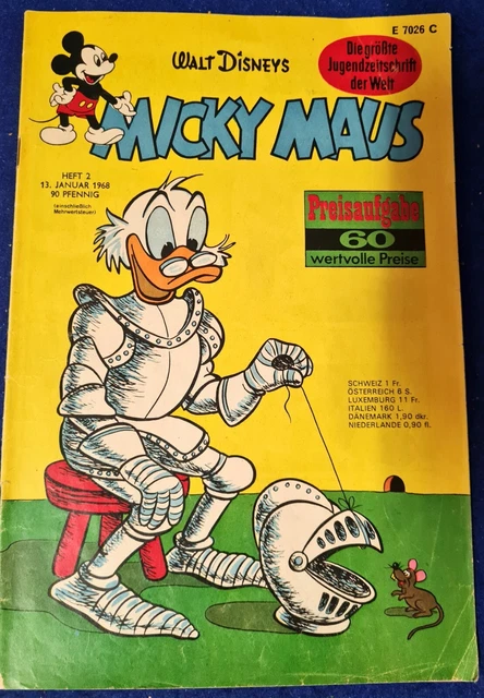 Micky Maus Heft Nr.51 1968 mit SB+GS+2 Klappseiten Z 2- (545)