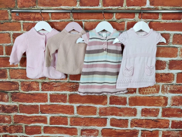 Cardigan Abito Bambine Età 0-3 Mesi Next Zara H&M Set Lavorato A Maglia 62Cm