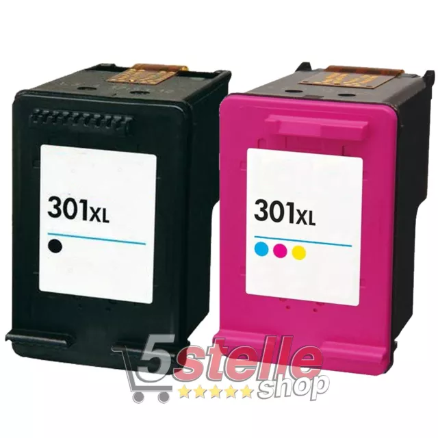 Cartucce Nero+Colore 301Xl Per Hp Deskjet 1000 1010 1050 1050A 1510 1512 1513