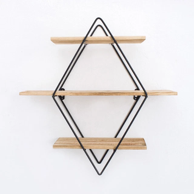 Iron Hanging Rack Wrought Iron Macrame Shelf Wall Hanging Wall Storage Rack