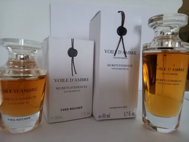 lot de 2 parfum voile d ambre 50+30 ml yves rocher plein dans boite sans blister