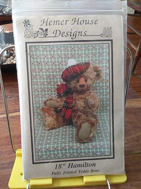 RARE TEDDY BEAR sewing pattern Hemer House Hamilton Scottish 18 ...