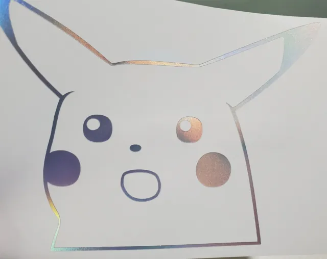 Surprised Pikachu Meme Pokemon Anime Sticker Vinyl Decal Window Car Waterproof!