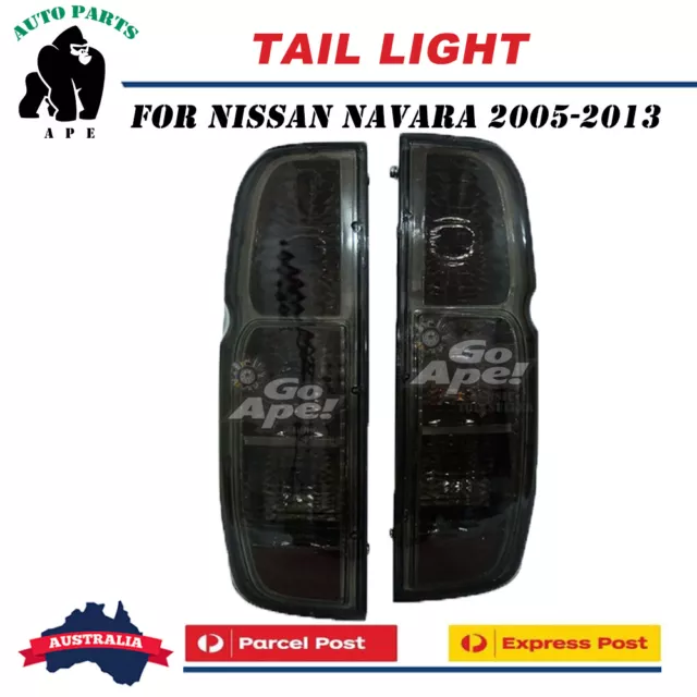 For Nissan Frontier Navara D40 2005-13 Tail Lights Rear Lamps Black Smoke Lens