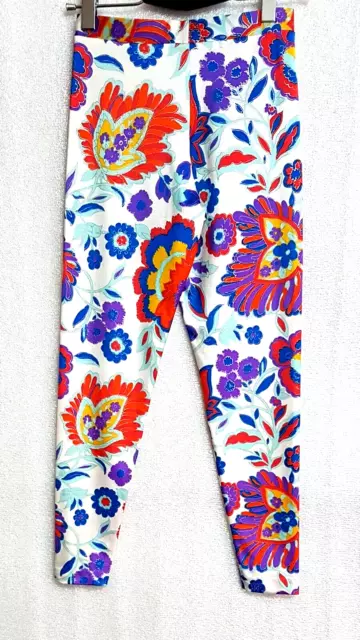 AQUASUIT  BY LA PERLA Rare Original Colorful Leggings Floral Print Sz IT 44/ S/M 2