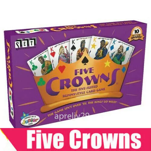 Five Crowns Rummy-Stil Kartenspiel aus NEU OFFENE BOX~DE ·