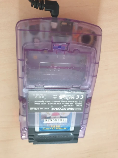 Nintendo Game Boy Color - Console Violet Transparente 1 jeu adaptateur secteur 7