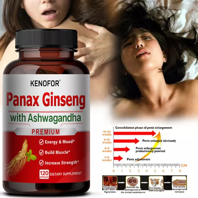 Ginseng Ashwagandha Bodybuilding Vegetarian Supplement-30to120 Capsules