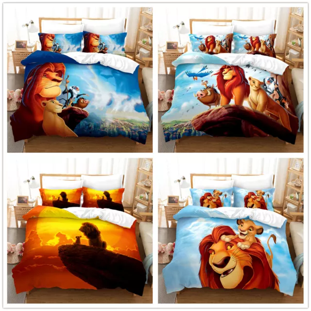 The Lion King Simba Bettwäsche Baby Kinder Bettbezug Set 135x200cm/200x200cm Neu