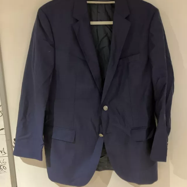 Hugo Boss Mens Navy Suit  Size 52  Chest 36”