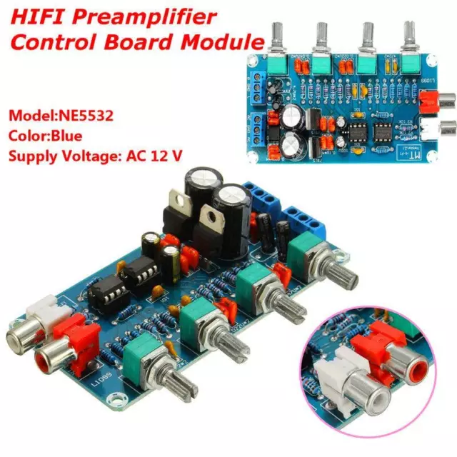 HiFi Vorverstärker Verstärkerplatine Lautstärke EQ Tone Control NE5532 OP-AMP