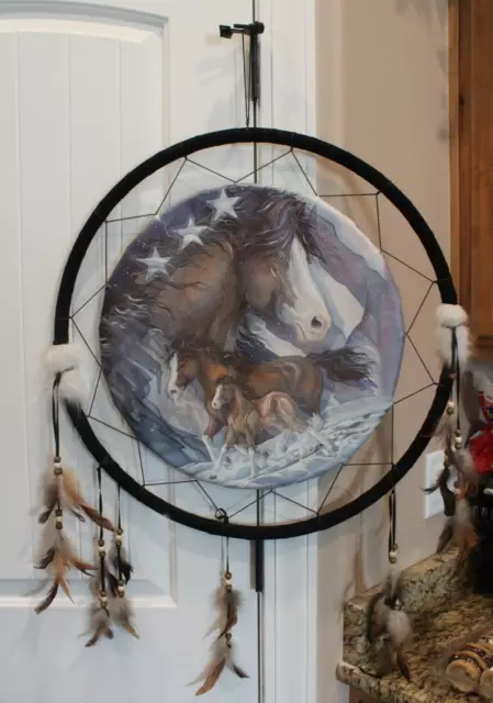Native American Dreamcatcher With Horses -- 23 inches