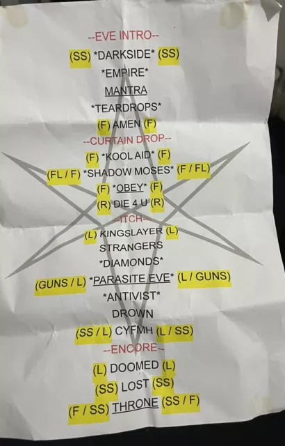 Bring me the horizon O2 London, Set List