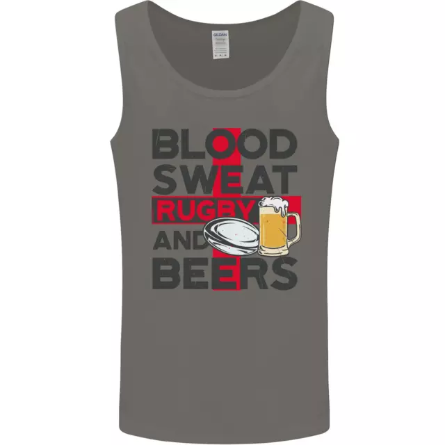 Gilet da uomo Blood Sweat Rugby and Beers Inghilterra divertente