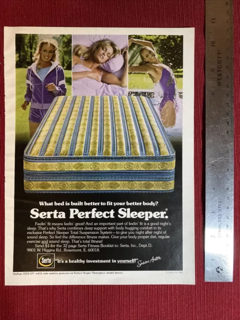 Actress Susan Anton Serta Perfect Sleeper 1982 Print Ad - Great To Frame!