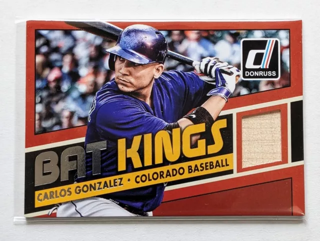 2015 Donruss Carlos Gonzalez Bat Kings Game Used Bat Relic #5 Colorado Rockies