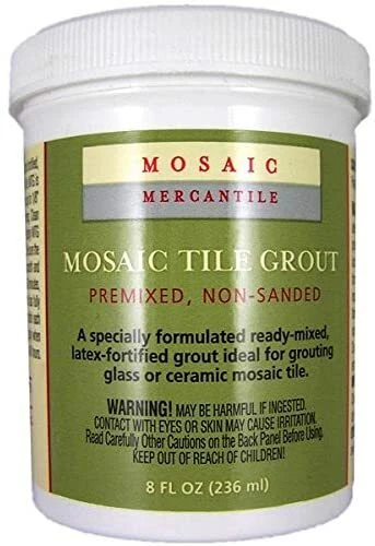 Granada de premezcla mercantil de mosaico, 8 onzas, blanca