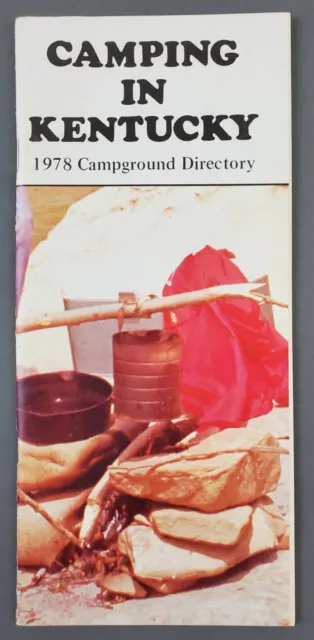 1978 Camping In Kentucky Campground Directory RV Tent KY Vintage Travel Booklet