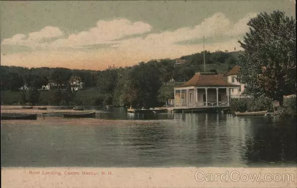 Center Harbor,NH Boat Landing Belknap County New Hampshire G.W. Morris Postcard